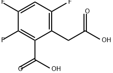 Benzeneacetic acid, 2-carboxy-3,4,6-trifluoro- Struktur