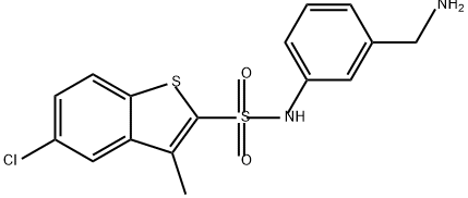 Benzo[b]thiophene-2-sulfonamide, N-[3-(aminomethyl)phenyl]-5-chloro-3-methyl- Structure