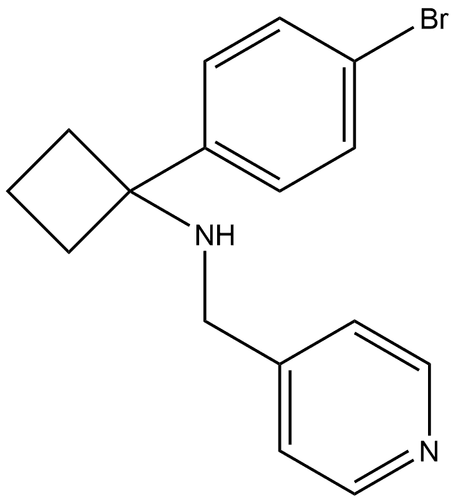 1-(4-溴苯基)-N-(吡啶-4-基甲基)环丁胺, 2431391-11-4, 结构式