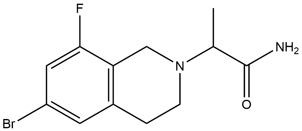 6-Bromo-8-fluoro-3,4-dihydro-α-methyl-2(1H)-isoquinolineacetamide 结构式