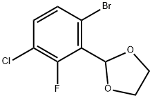 2-(6-Bromo-3-chloro-2-fluorophenyl)-1,3-dioxolane 结构式