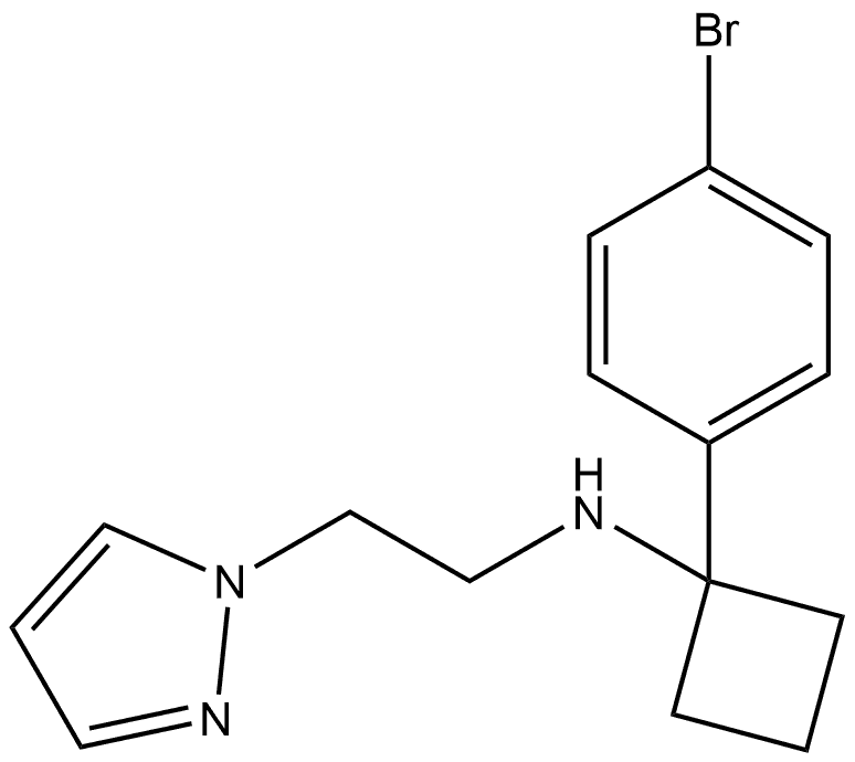 N-(2-(1H-吡唑-1-基)乙基)-1-(4-溴苯基)环丁胺, 2433395-33-4, 结构式