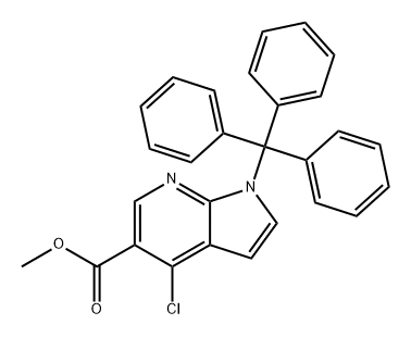 4-氯-1-三苯甲基-1H-吡咯并[2,3-B]吡啶-5-羧酸甲酯, 2436537-65-2, 结构式