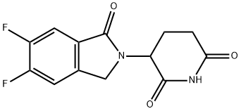 3-(5,6-二氟-1-氧代异吲哚啉-2-基)哌啶-2,6-二酮, 2438241-40-6, 结构式