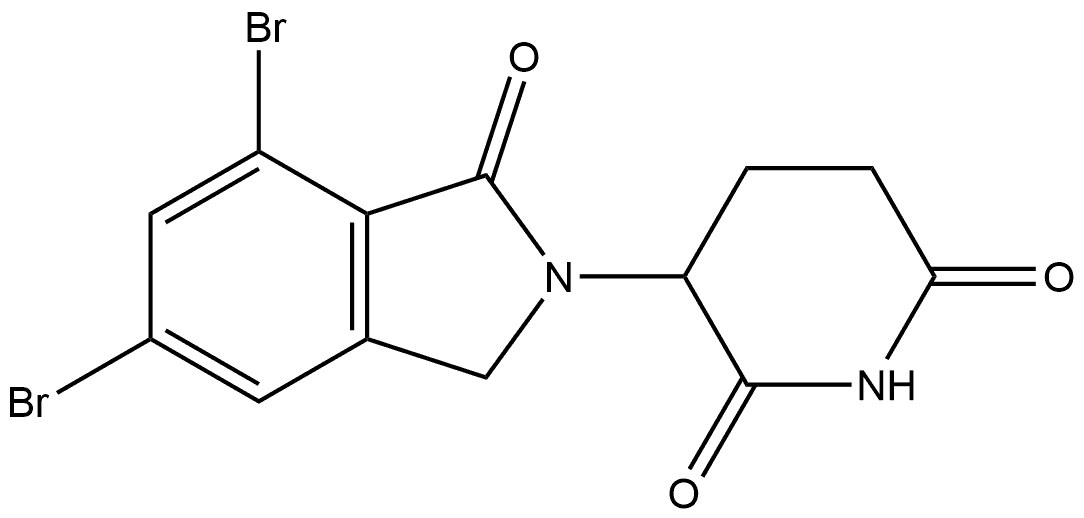 3-(5,7-二溴-1-氧代-2-异吲哚啉基)哌啶-2,6-二酮 结构式