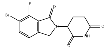 2,6-Piperidinedione, 3-(6-bromo-7-fluoro-1,3-dihydro-1-oxo-2H-isoindol-2-yl)- Structure