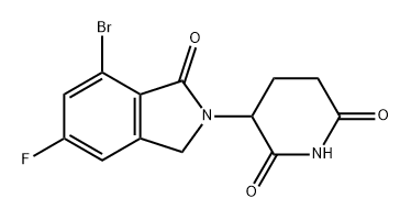 2,6-Piperidinedione, 3-(7-bromo-5-fluoro-1,3-dihydro-1-oxo-2H-isoindol-2-yl)- Structure