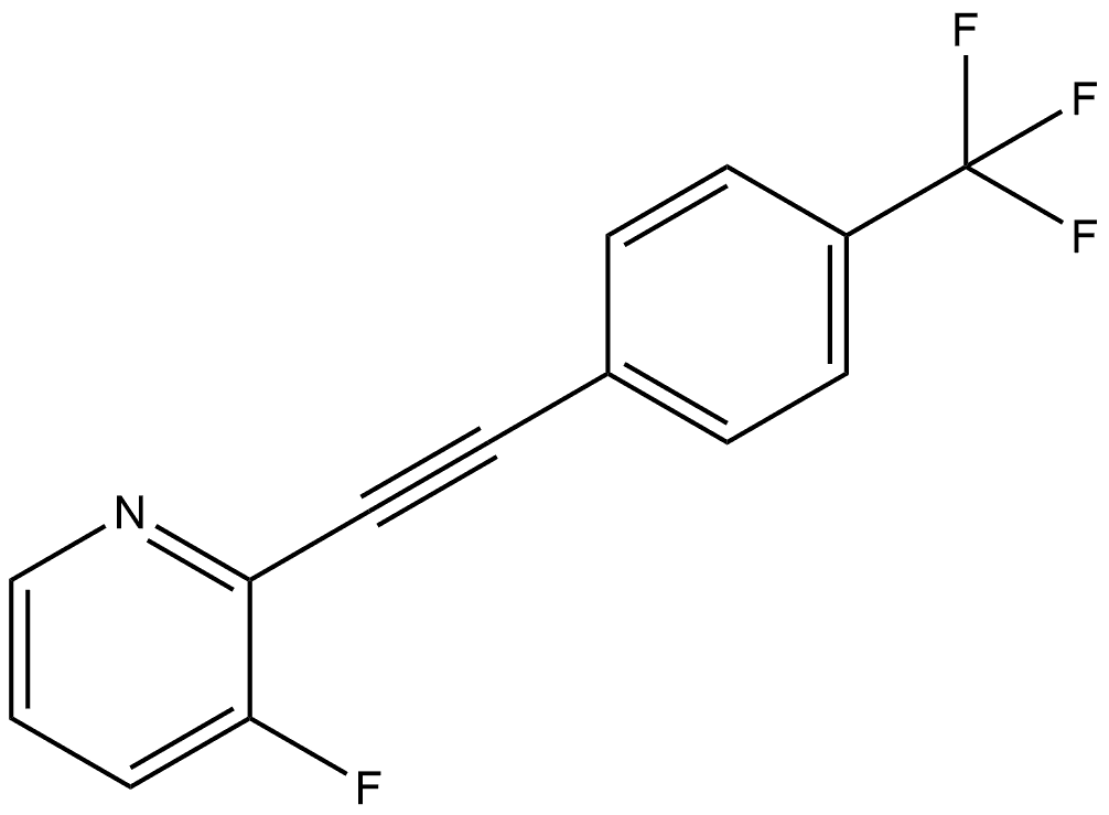 3-Fluoro-2-[2-[4-(trifluoromethyl)phenyl]ethynyl]pyridine 结构式