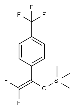 Benzene, 1-[2,2-difluoro-1-[(trimethylsilyl)oxy]ethenyl]-4-(trifluoromethyl)- Structure