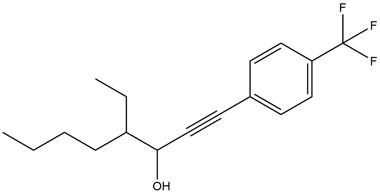 4-Ethyl-1-[4-(trifluoromethyl)phenyl]-1-octyn-3-ol 结构式