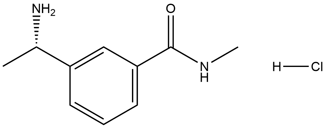 Benzamide, 3-[(1S)-1-aminoethyl]-N-methyl-, hydrochloride (1:1) Structure