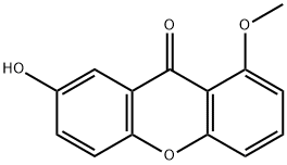 9H-Xanthen-9-one, 7-hydroxy-1-methoxy- 化学構造式