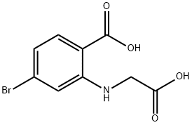 Benzoic acid, 4-bromo-2-[(carboxymethyl)amino]- Structure