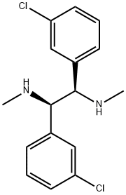 1,2-Ethanediamine, 1,2-bis(3-chlorophenyl)-N1,N2-dimethyl-, (1R,2R)- 结构式