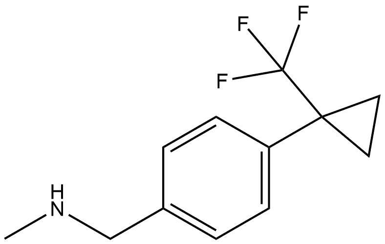N-methyl-1-(4-(1-(trifluoromethyl)cyclopropyl)phenyl)methanamine 结构式