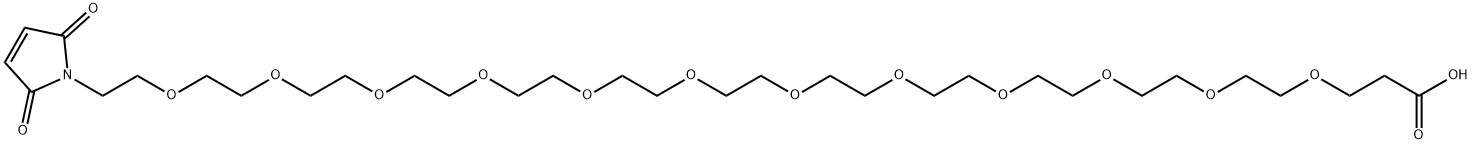 4,7,10,13,16,19,22,25,28,31,34,37-Dodecaoxanonatriacontanoic acid, 39-(2,5-dihydro-2,5-dioxo-1H-pyrrol-1-yl)- Struktur