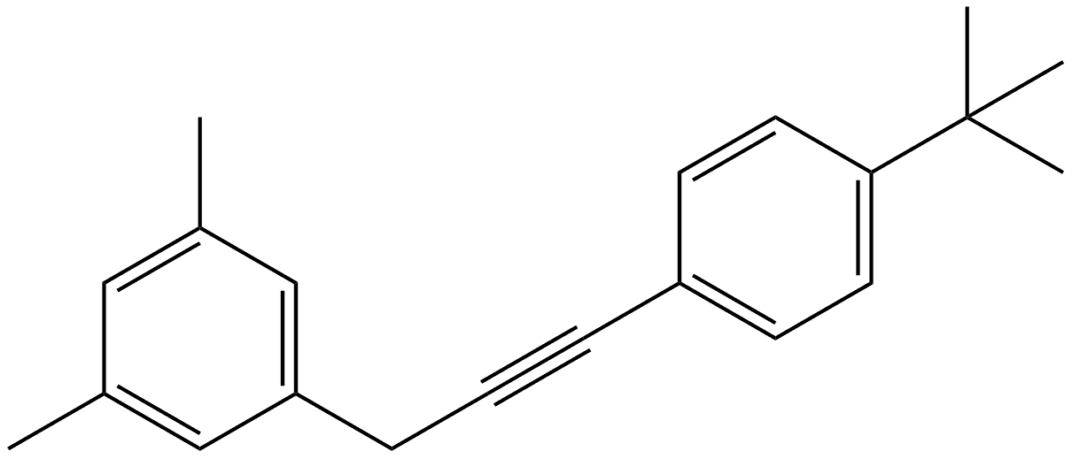1-[3-[4-(1,1-Dimethylethyl)phenyl]-2-propyn-1-yl]-3,5-dimethylbenzene 结构式