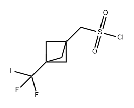 Bicyclo[1.1.1]pentane-1-methanesulfonyl chloride, 3-(trifluoromethyl)- Struktur