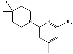 2-Pyridinamine, 6-(4,4-difluoro-1-piperidinyl)-4-methyl-,2446342-01-2,结构式