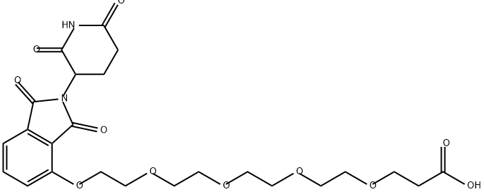 Propanoic acid, 3-[2-[2-[2-[2-[[2-(2,6-dioxo-3-piperidinyl)-2,3-dihydro-1,3-dioxo-1H-isoindol-4-yl]oxy]ethoxy]ethoxy]ethoxy]ethoxy]- Structure