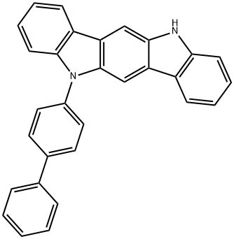 Indolo[3,2-b]carbazole, 5-[1,1'-biphenyl]-4-yl-5,11-dihydro- 结构式