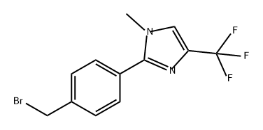 2-(4-(溴甲基)苯基)-1-甲基-4-(三氟甲基)-1H咪唑, 2446484-57-5, 结构式