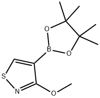 3-甲氧基-4-(4,4,5,5-四甲基-1,3,2-二氧杂硼烷-2-基)异噻唑 结构式