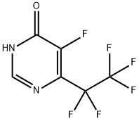 5-氟-6-(全氟乙基)嘧啶-4(3H)-酮 结构式