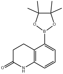 2(1H)-Quinolinone, 3,4-dihydro-5-(4,4,5,5-tetramethyl-1,3,2-dioxaborolan-2-yl)- Structure