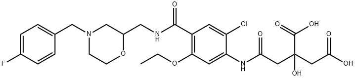 Butanedioic acid, 2-[2-[[2-chloro-5-ethoxy-4-[[[[4-[(4-fluorophenyl)methyl]-2-morpholinyl]methyl]amino]carbonyl]phenyl]amino]-2-oxoethyl]-2-hydroxy-|莫沙必利杂质4