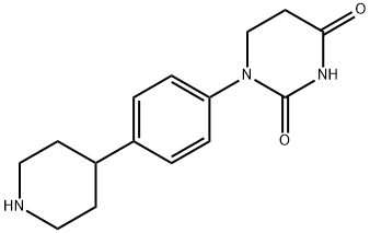 2,4(1H,3H)-Pyrimidinedione, dihydro-1-[4-(4-piperidinyl)phenyl]- Struktur