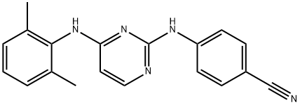 Benzonitrile, 4-[[4-[(2,6-dimethylphenyl)amino]-2-pyrimidinyl]amino]- Struktur