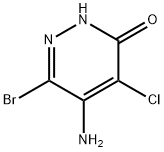 5-氨基-6-溴-4-氯哒嗪-3(2H)-酮 结构式