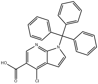 4-氯-1-三苯甲基-1H-吡咯并[2,3-B]吡啶-5-羧酸, 2448475-28-1, 结构式