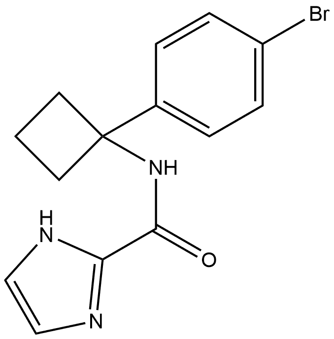 N-(1-(4-溴苯基)环丁基)-1H-咪唑-2-甲酰胺, 2449997-44-6, 结构式