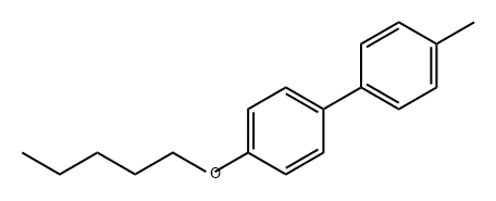 1,1'-Biphenyl, 4-methyl-4'-(pentyloxy)- 化学構造式