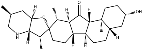 Spiro[9H-benzo[a]fluorene-9,2'(3'H)-furo[3,2-b]pyridin]-11(1H)-one, eicosahydro-3-hydroxy-3',6',10,11b-tetramethyl-, (2'S,3S,3'R,3'aS,4aS,6'S,6aS,6bS,7'aR,10R,10aS,11aS,11bS)- Structure