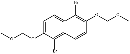 1,5-Dibromo-2,6-bis(methoxymethoxy)naphthalene Struktur