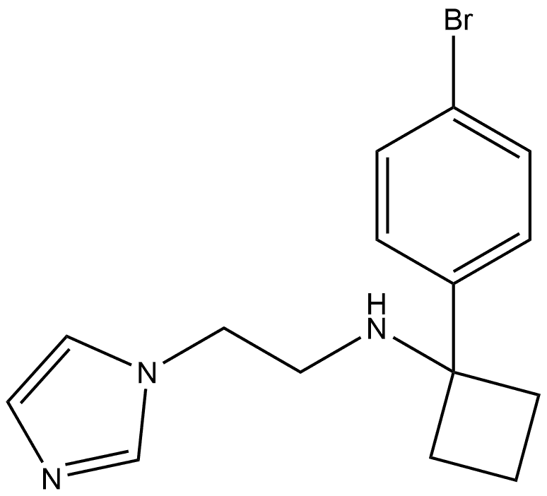 N-(2-(1H-咪唑-1-基)乙基)-1-(4-溴苯基)环丁胺 结构式