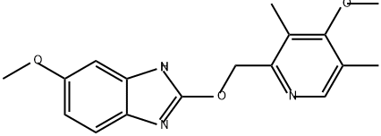 1H-Benzimidazole, 6-methoxy-2-[(4-methoxy-3,5-dimethyl-2-pyridinyl)methoxy]- Struktur