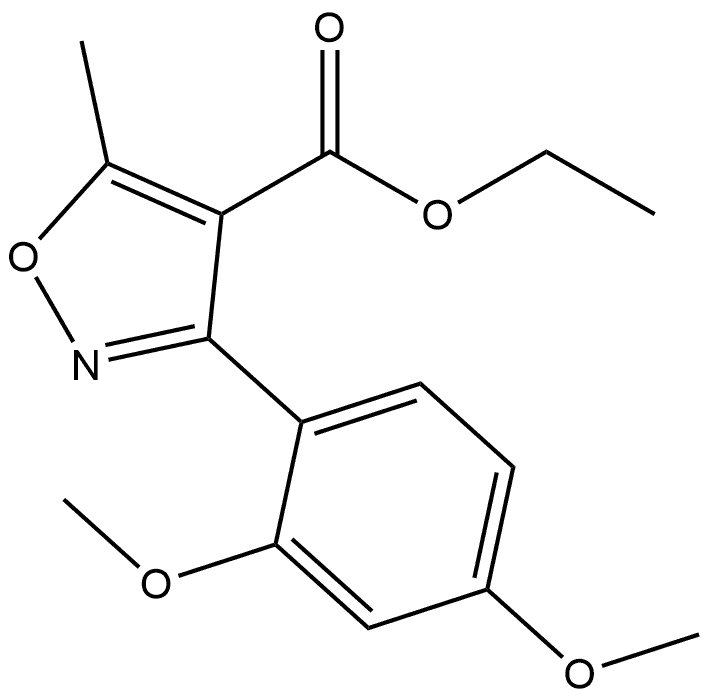3-(2,4-二甲氧基苯基)-5-甲基异噁唑-4-甲酸乙酯,2451969-03-0,结构式