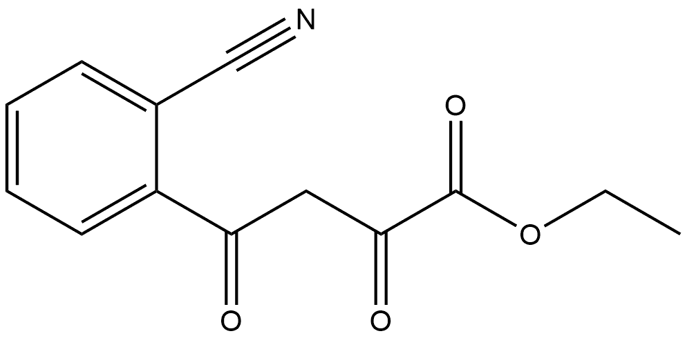 Ethyl 4-(2-Cyanophenyl)-2,4-dioxobutanoate Structure