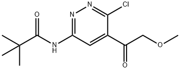 N-(6-氯-5-(2-甲氧基乙酰基)哒嗪-3-基)新戊酰胺 结构式