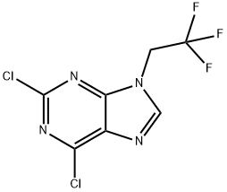 2,6-二氯-9-(2,2,2-三氟乙基)-9H-嘌呤 结构式