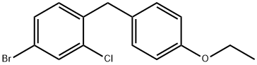 Benzene, 4-bromo-2-chloro-1-[(4-ethoxyphenyl)methyl]- Structure