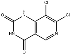 Pyrido[4,3-d]pyrimidine-2,4(1H,3H)-dione, 7,8-dichloro- Structure