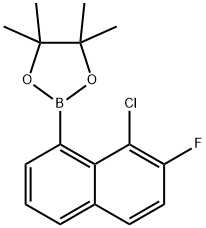 2-(8-氯-7-氟萘-1-基)-4,4,5,5-四甲基-1,3,2-二氧杂硼烷 结构式
