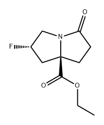 (2S,7aR)-ethyl 2-fluoro-5-oxohexahydro-1H-pyrrolizine-7a-carboxylate 结构式