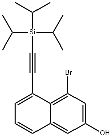 4-溴-5-((三异丙基甲硅烷基)乙炔基)萘-2-醇, 2454490-94-7, 结构式