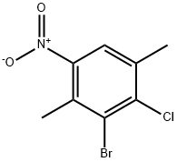 3-溴-2-氯-1,4-二甲基-5-硝基苯 结构式